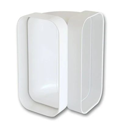 Imagen de La ventilación ccv157b curva vertical de ABS para tubo rectangular, 150 x 70 mm