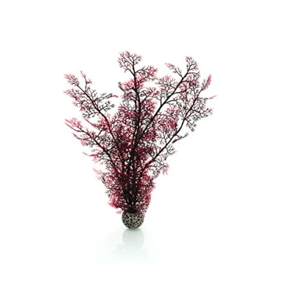 Imagen de biOrb 46073 Horn coral L rojo oscuro decoración de acuario grande artificial natural plástico fácil limpiar para agua dulce y marina