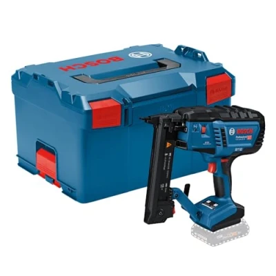 Imagen de Bosch Professional 18V System grapadora madera batería GTH 38 M (motor Brushless sin escobillas, modo disparo impacto simple, baterías ni cargador, en L BOXX)