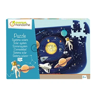 Imagen de Clairefontaine ES Avenue Mandarine PU017C un puzle 76 piezas con póster como guía incluida, sistema solar