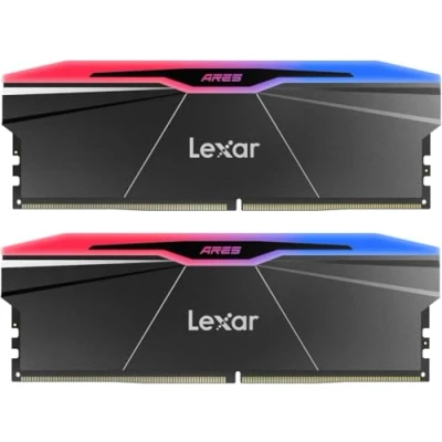 Imagen de Lexar Ares GEN2 RGB DDR5 RAM 64GB Kit (2x32GB) 6400 MHz, DRAM Memoria 288 Pin UDIMM, PC de computadora Juegos para XMP 3.0/AMD Expo, CL32 39 89, 1.4V (LD5U32G64C32BR RGD)