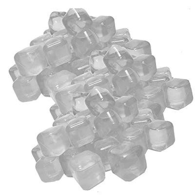 Imagen de trends4ever 50 cubitos de hielo transparentes, reutilizables, plástico