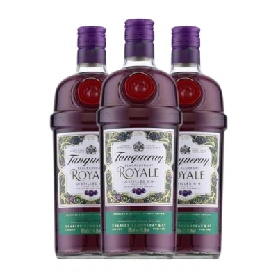 Imagen de Ginebra Tanqueray Blackcurrant Royale Gin 70 cl (Caja de 3 Botellas cl)