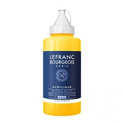 Imagen de Lefranc Bourgeois fina aycrl Color, 750 ml botella, pigmentado, buena Deck Fuerza Principal Amarillo