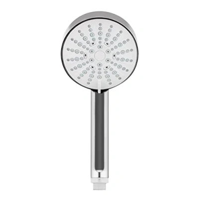 Imagen de Alcachofa de ducha 2.1703.010 Mira Showers, 9 cm, con 4 modos chorro, blanco y cromado, plateado, 1.1605.237