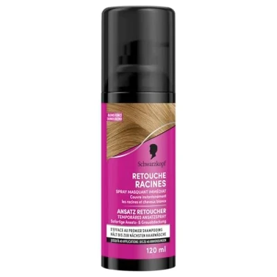 Imagen de Schwarzkopf Retoca Raíces Espray para ocultar las raíces, color rubio oscuro, 120 ml