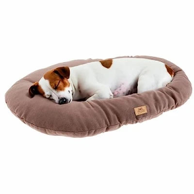 Imagen de Ferplast Cojín Cama para Perros y Gatos Relax Microfleece 65/6 Suave Acolchado Lavable Micropolar Taupe