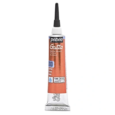 Imagen de Pébéo Setasilk Gutta Pintura de Base acuosa para Seda (20 ml), Color Cobre nacarado