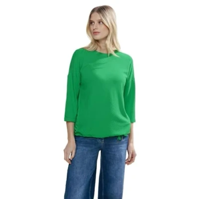 Imagen de CECIL Camiseta Tos Structure Mix, Celery Green, XS para Mujer