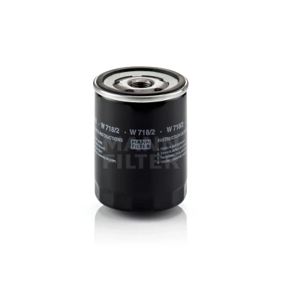 Imagen de MANN FILTER W 718/2 Filtro de aceite 3/4 16 UNF con válvula bloqueo retorno enroscable FIAT: 124 Coupé