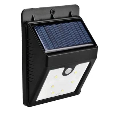 Imagen de EURO MARKETING MANUFACTURING Luz LED con Sensor y Panel Solar, Negro, Unica