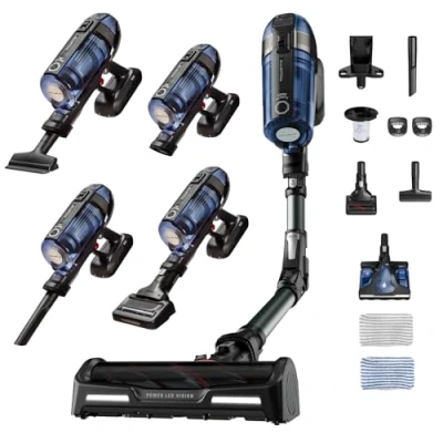 Imagen de Rowenta XForce Flex 12.60 Aqua Aspirador escoba de 150 AirWatts, friega y aspira, autonomía 45 min, filtración 99,9%, ajuste automático potencia, pantalla Smart Control, 4 niveles RH98C8