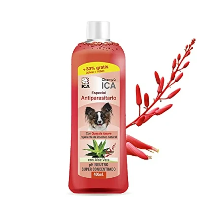 Imagen de ICA CHP20 Champú Antiparásitos con Aloe Vera para Perros