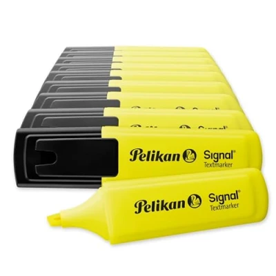 Imagen de Pelikan Subrayadores Fluorescentes Signal 10 Unidades Color Amarillo Material Oficina y Papeleria