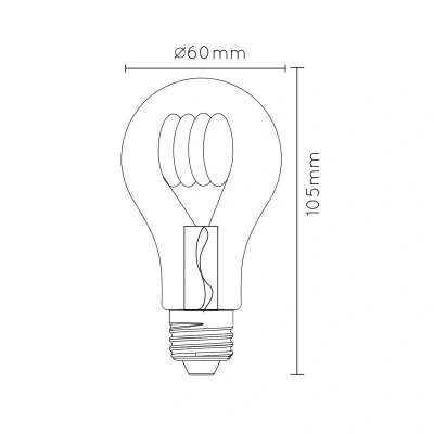 Imagen de Lucide A60 TWILIGHT SENSOR Lámpara de filamento Fuera Ø 6 cm LED E27 1x4W 2200K Ámbar