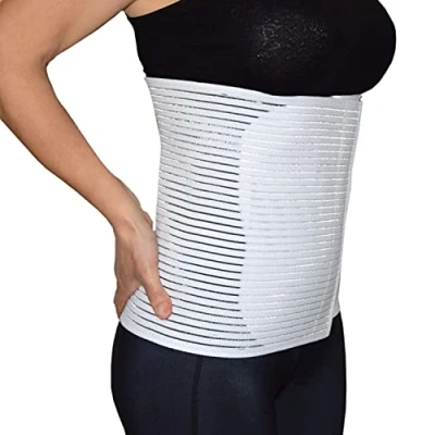 Imagen de BODYPERFECT Faja abdominal postoperatoria unisex de contención postparto operación alivio del dolor espalda cierre ajustable, H 28 (negro, S)
