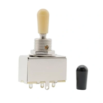 Imagen de Musiclily Métrica Selector de Pastillas Toggle Switch 3 Posiciones para Guitarra Eléctrica tipo Les Paul, Botonera Crema