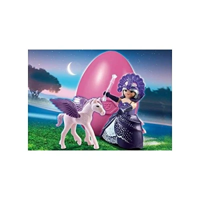 Imagen de PLAYMOBIL Huevos Reina Luna con Bebé Pegaso (6837)