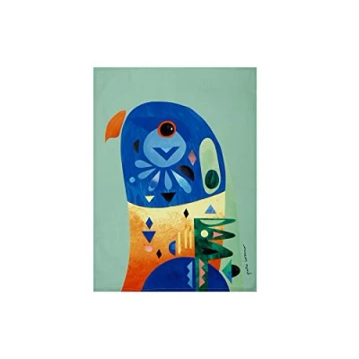 Imagen de Maxwell &amp; Williams Pete Cromer Paño de Cocina con Diseño Lorito 100% Algodón, 50 x 70 cm Verde