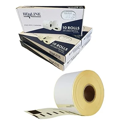 Imagen de etiquetas Dymo Labelwriter 99012 paquete de 50 rollos X 260 piezas por rollo =13000 etiquetas, autoadhesivas, compatibles con impresoras &amp; Seiko,89 36 mm