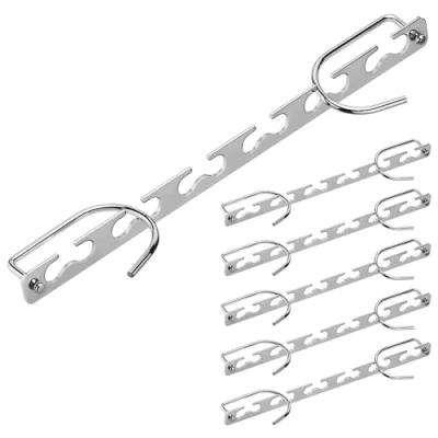 Imagen de H&amp;S Perchas Metálicas Ahorra Espacio para Ropa Cuelga 6 Prendas en 1 Organizador Multiple de Percha Plegable con Alta Resistencia