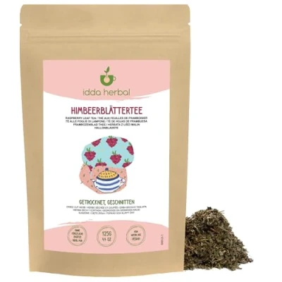 Imagen de Infusión de Hojas Frambuesa (125g), Té Suelto Frambuesa, Suavemente Secas, 100% Naturales y Puras para Preparar Hierbas,