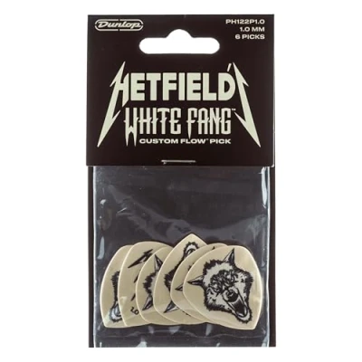 Imagen de JIM DUNLOP Púas Ultex Hetfield&#039;s White Fang 1,00mm Saco de 6, Blanco