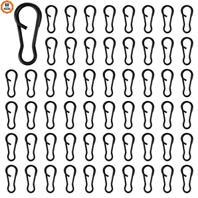 Imagen de Ledoo Broche Giratorio para Pesca de Carpa, 60 Clips Cambio rápido, Aparejo Carpa Aparejos