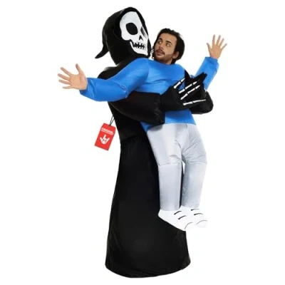 Imagen de Morph Costumes Disfraz Muerte Hombre Hinchable Parca, Halloween Adulto Inflable Talla Única