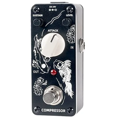Imagen de Sondery compresor Pedal efecto de guitarra, True Bypass, controles por Sustain Level y Attach, tamaño mini con
