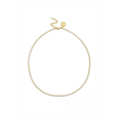 Imagen de SINGULARU Collar Aurora. Latón con Baño en Oro de 18 Kt y Circonita. Joyas Para Mujer.