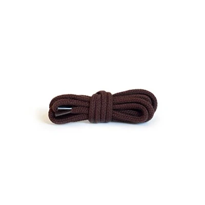 Imagen de Kaps Cordones Gruesos Redondos, 5 6 mm de diámetro, Duraderos 100% Algodón para Calzado Casual, Fabricados en Europa, 1 par (120 cm 47 inch to 8 eyelet pairs/ 79 Marron oscuro)