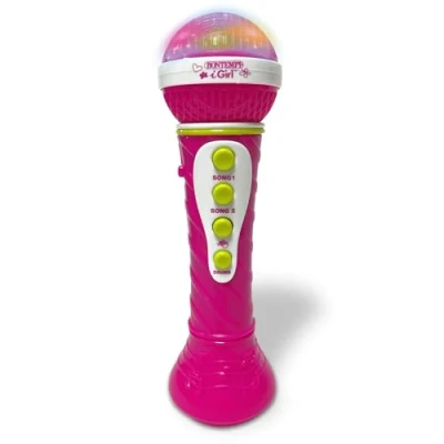 Imagen de Bontempi StarMic Karaoke Micrófono con Efectos Luminosos para actuaciones de Vera Star, Rosa, 60x195x60 mm