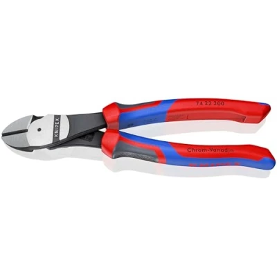 Imagen de KNIPEX 74 22 200 Alicates de corte diagonal fuerza con mangos confort negro atramentado mm