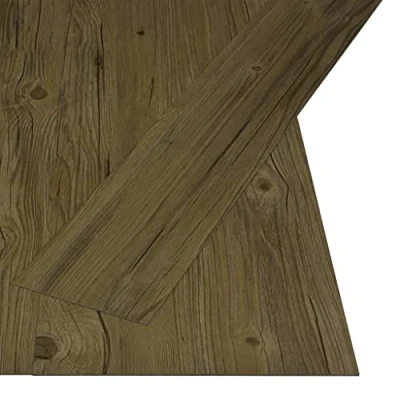 Imagen de vidaXL Lamas para Suelo Autoadhesivas Lozas Azulejos Baldosas Pegatinas Decoración Pisos Balcón Patio Hogar Casa PVC 4,46 m² 3 mm Marrón