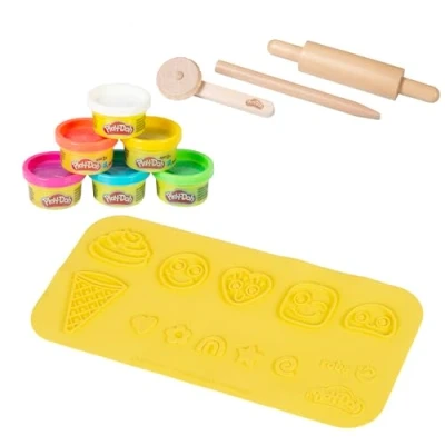 Imagen de roba x Play Doh Starter Set Alfombrilla Creativa 3D, Herramientas de Madera FSC, 6 Botes para modelar Regalo Creativo y Educativo niños a Partir 3 años