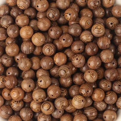 Imagen de DAHI 600 perlas de madera, 8 mm, para manualidades y fabricación joyas (8 mm/600 unidades)