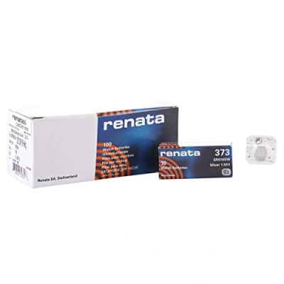 Imagen de Renata Lote de 10 pilas botón plata oxidada 373/SR916 SW 0% mercurio
