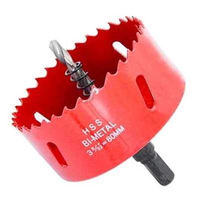 Imagen de corona 80 mm,Sierra de M42 HSS LAIWEI para taladrar agujeros en madera, cartón yeso, perfiles aluminio, PVC y otros materiales