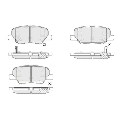 Imagen de KAVO PARTS KBP 5551 Juego de pastillas freno con avisador acústico desgaste MITSUBISHI: ASX SUV, Outlander 3, III Furgón