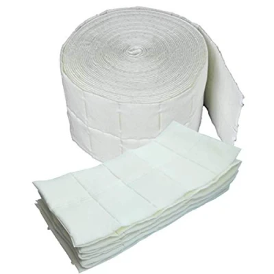 Imagen de Rollo de 100 toallitas sin pelusas, almohadillas para eliminar gel, celulosa