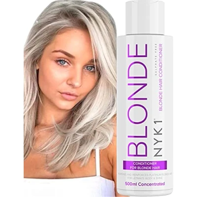 Imagen de Acondicionador Para Rubio (500ml) SIN SULFATOS Pelo El Cabello Decolorado Cabellos Rubios Platino Y Gris Silver