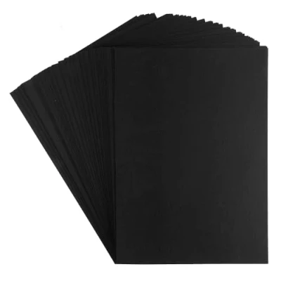 Imagen de Cartulinas, cartón fotográfico, formato DIN A4, color negro, 220 g/m², 100 unidades