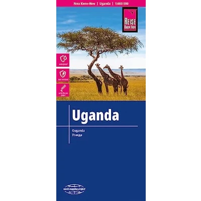 Imagen de Uganda 1:600.000 mpa de carreteras impermeable. Reise Know How.: world mapping project / reiß und wasserfest