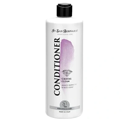 Imagen de Acondicionador Cristal Clean para Mascotas con Pelo Blanco 500 ml Ayuda a Eliminar el Color Amarillento Champú Fortalecer y Aportar Brillo Sencillo de Aplicar IV San Bernard