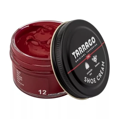 Imagen de Tarrago Basic Shoe Cream 50 ml Crema Protectora para Calzado de Cuero Betún Zapatos Cuidado del Nutre, Repara y Protege Abrillantador Color Rojo