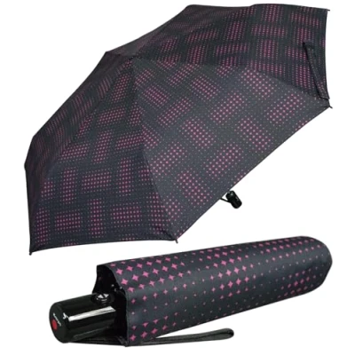 Imagen de Knirps Paraguas plegable Slim Duomatic, Stars Black, 90 cm, automático