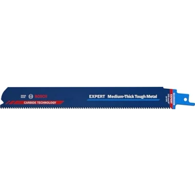 Imagen de Bosch Professional 3x Hojas de Sierra sable Expert ‘Medium Thick Tough Metal’ S 1155 HHM (para acero resistente, Láminas inoxidable, Longitud 225 mm, accesorios sable)