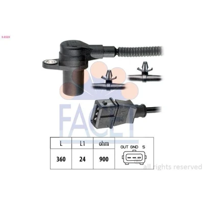 Imagen de FACET 9.0772 Sensor de Cigueñal VOLKSWAGEN: Polo V Hatchback, Scirocco III, Golf 7, AUDI: A3 A6 C7 Berlina, Sportback, SEAT: Ibiza 4