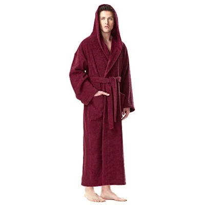 Imagen de Arus Albornoz con capucha para hombre, extra largo, tamaño hombre: XXL alto, unisex: 3XL Burdeos
